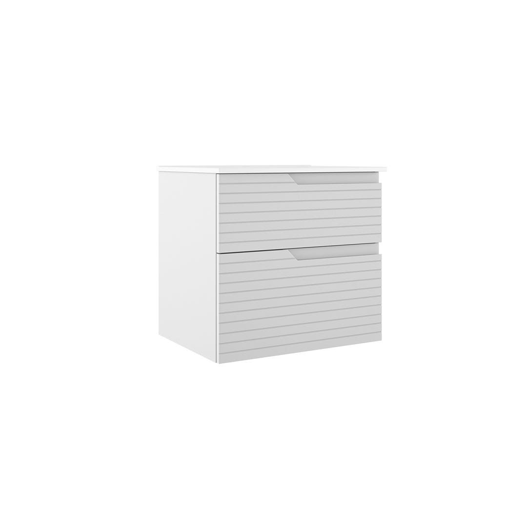 IRIS Wall-mount vanity, 24 in., blanco