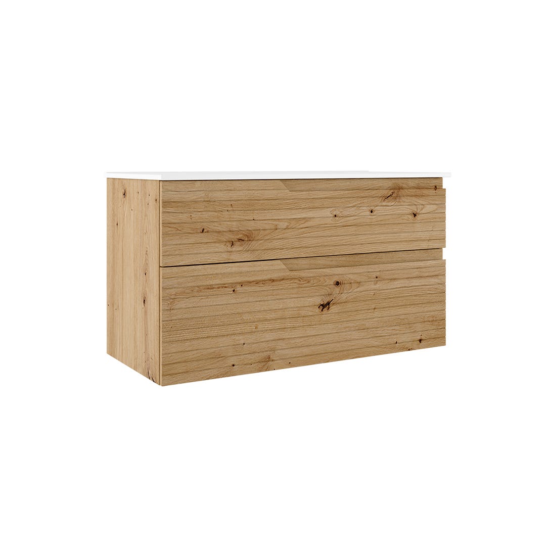 IRIS Wall-mounted Vanity, 40 in., Roble Costa