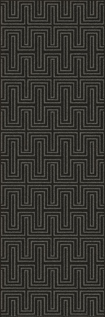 WARREN Carpet, 24 in. x 60 in., Black Charcoal