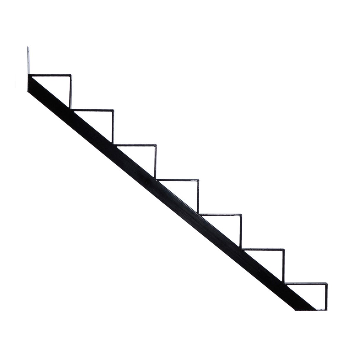 Aluminium Stair Riser, 7-Steps, 7 1/2 in. X 9 1/16 in., Black