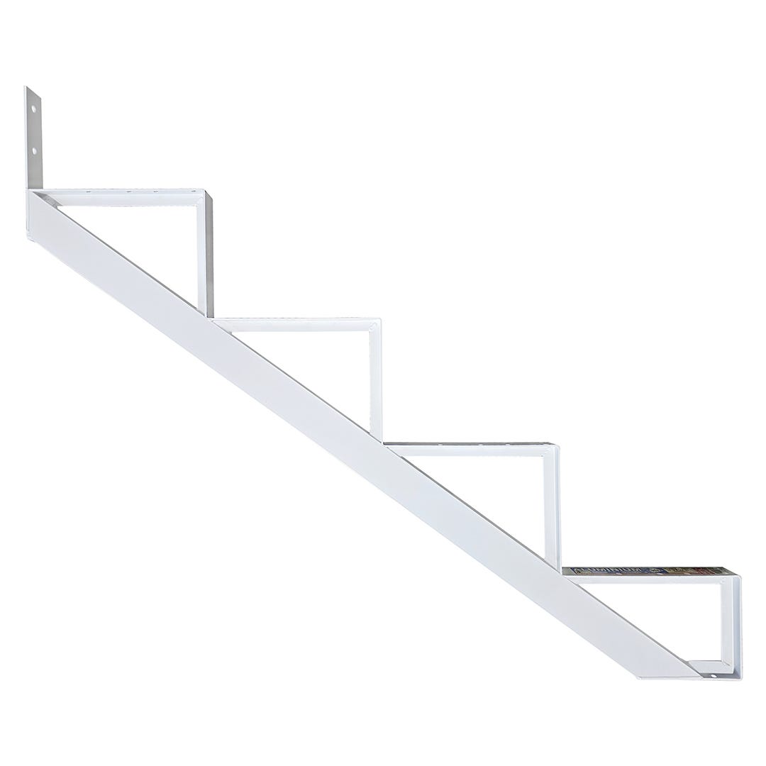Aluminum Stringer, 4 Steps, 10-1/4 in., White