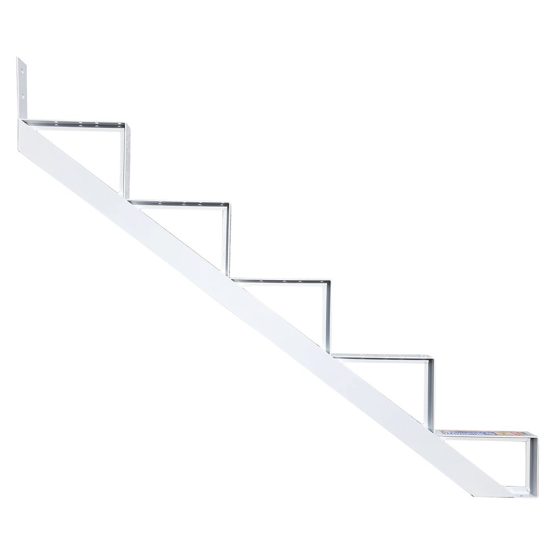 Aluminum Stringer, 5 Steps, 10-1/4 in., White