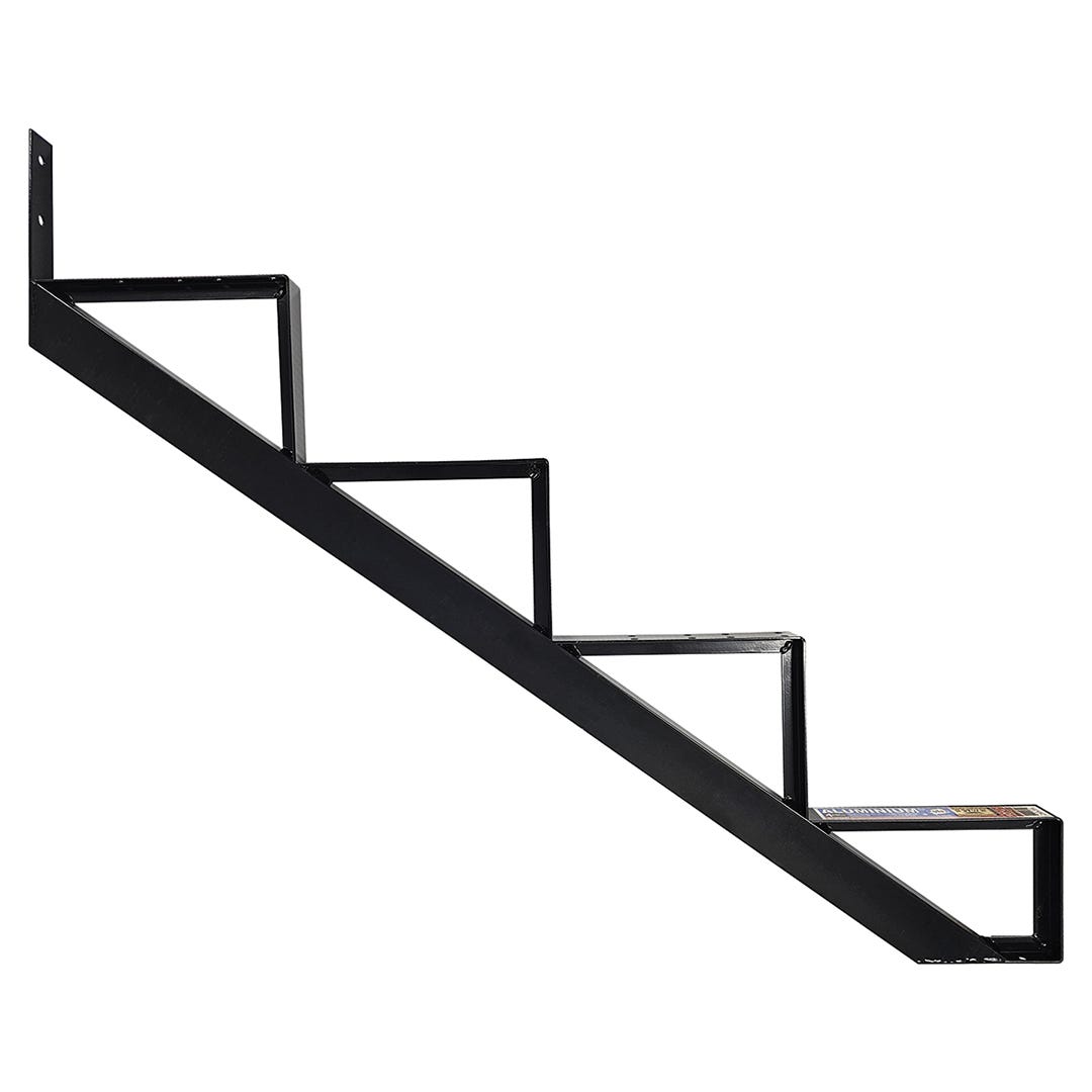 Aluminum Stringer, 4 Steps, 10-1/4 in., Black