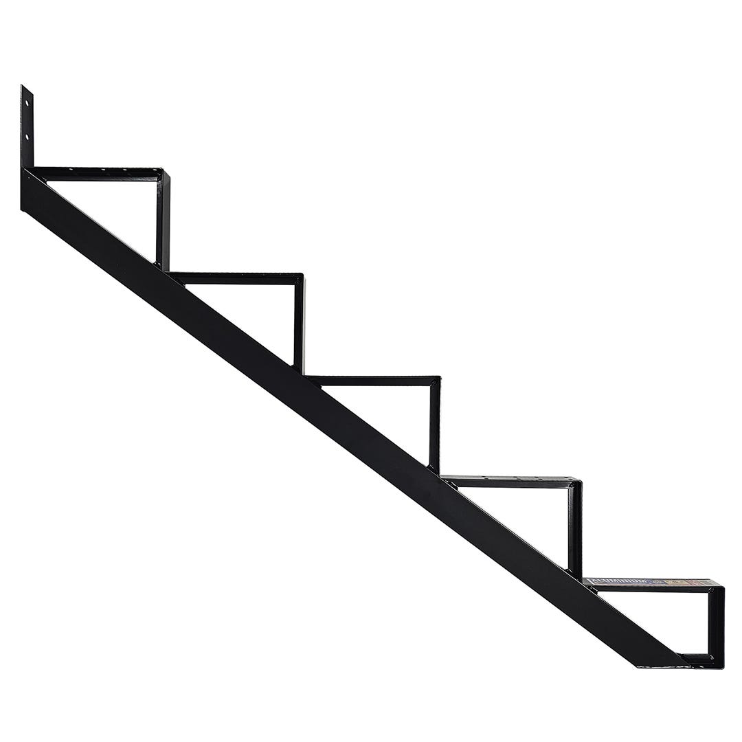 Aluminum Stringer, 5 Steps, 10-1/4 in., Black