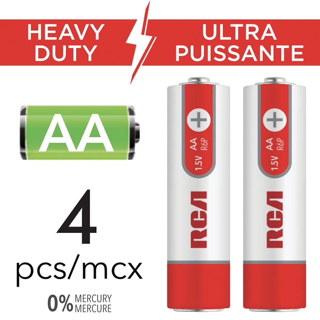 RCA Ultra Power AA Batteries, 4/pack