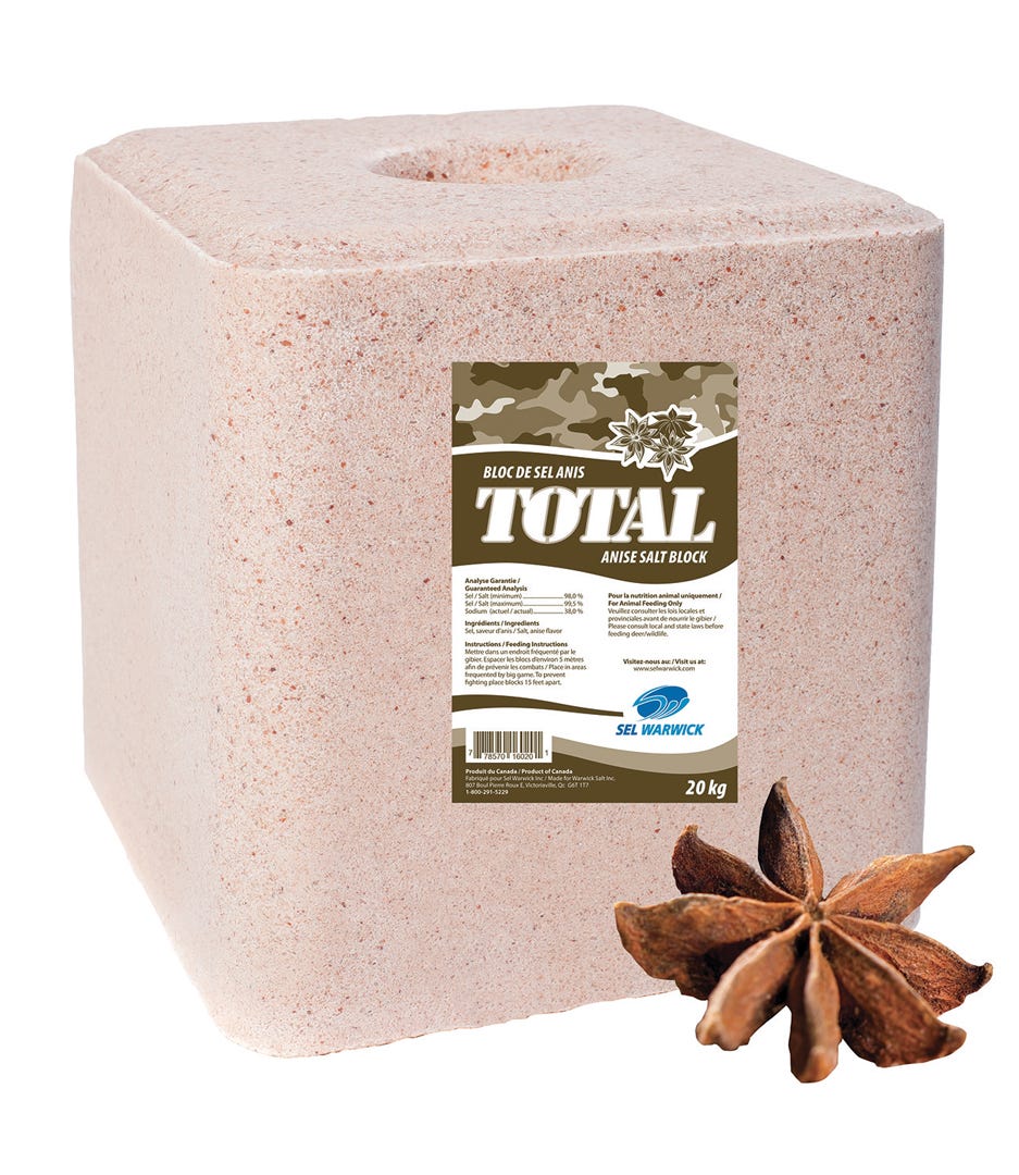 TOTAL Hunting Salt Block, Anise Flavored, 20 kg