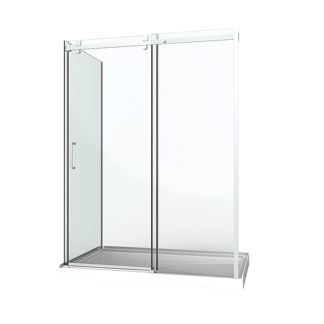 HECLA Shower Kit, Left, 60 in x 36 in, Chrome