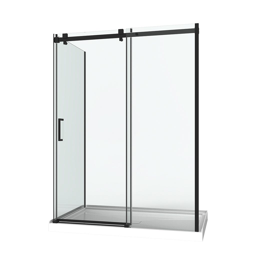 HECLA Shower Kit, Left, 60 in x 36 in, Black