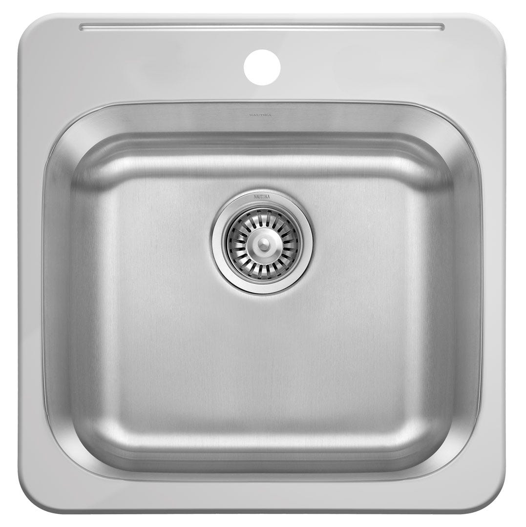 Single Bowl Countertop Sink, 1 Hole, 20 in. x 20-1/2 in. x 7 in.
