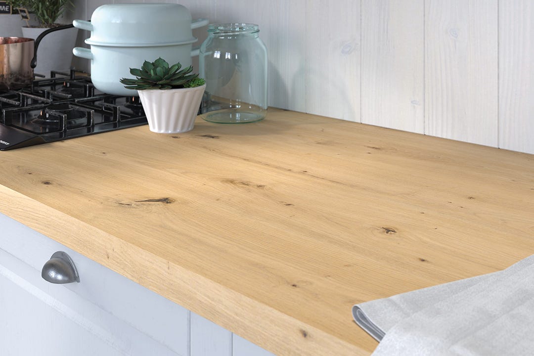 Laminate Countertop, 98-1/2 in. x 25 in. x 1-1/8 in., Artisan Oak