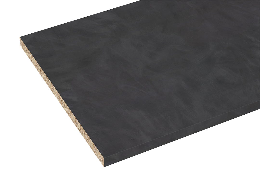 Laminate Countertop, 98-1/2 in. x 25 in. x 1-1/8 in., Steam Black