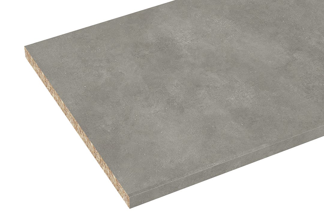 Laminate Countertop, 98-1/2 in. x 25 in. x 1-1/8 in., Concrete