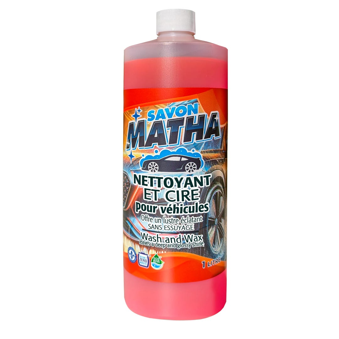 MATHA Car Soap, Wash and Wax Formula, 1 L