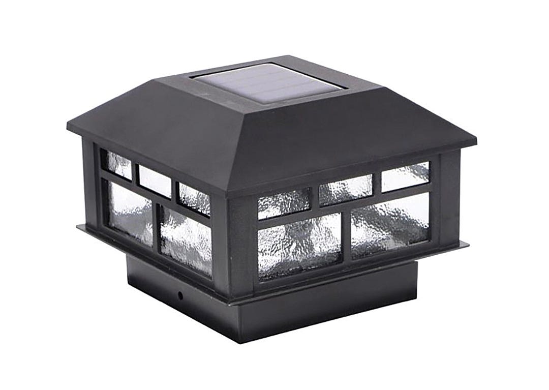 Post Square Solar Light, Black