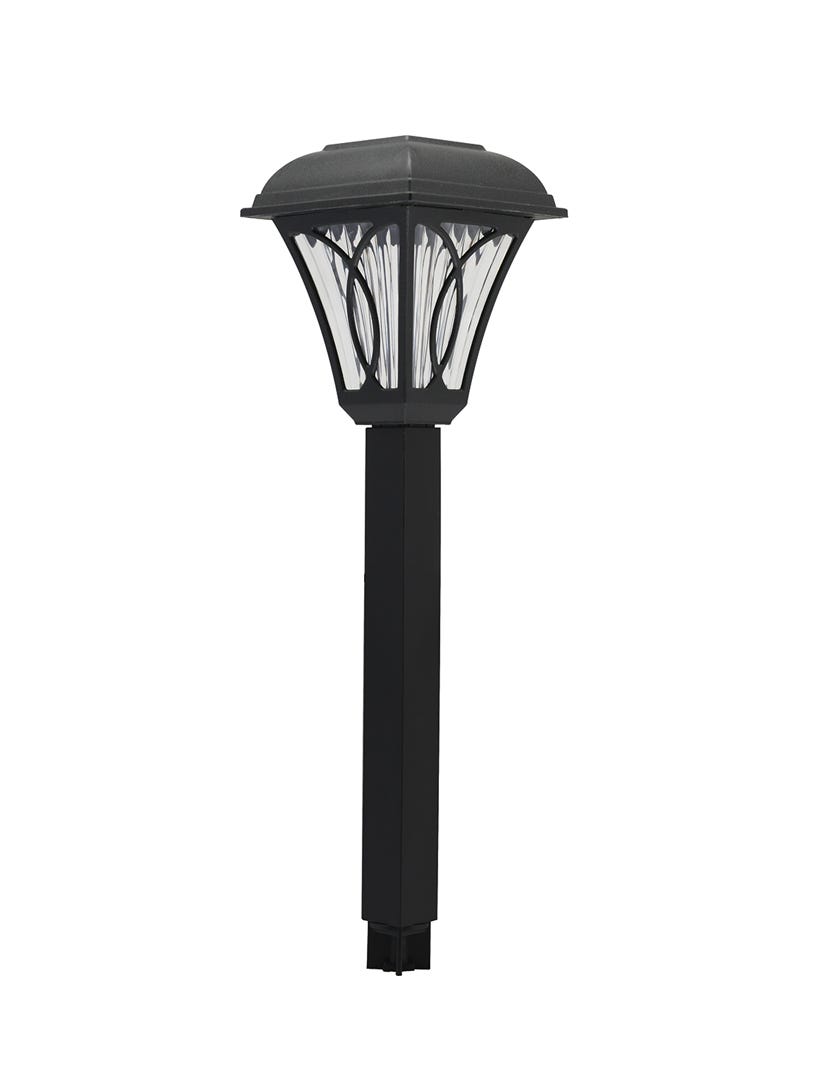 Solar Lantern Metal/Glass, Black
