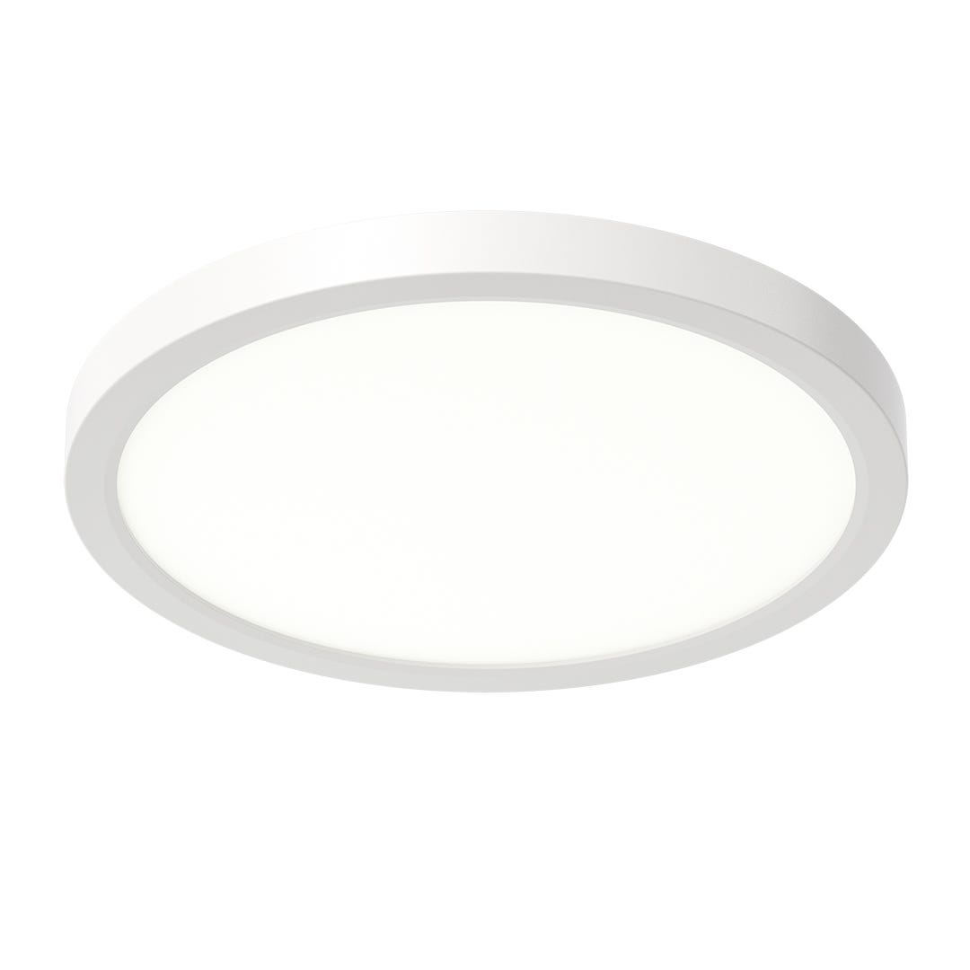 White Round Ceiling Light, 2500 lumens, 12 in., white LED