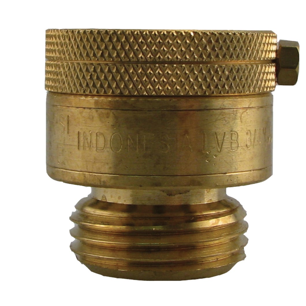 Brass Screw-In Vacuum Breaker for Garden Hoses, Lead-Free, 3/4 in.