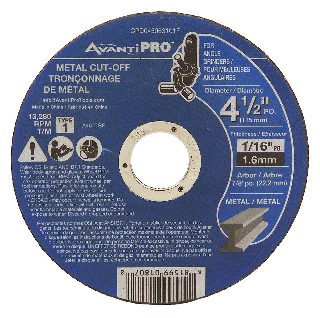 Metal Cut-Off Disc, type 1, 4 in. X 1/8 in.