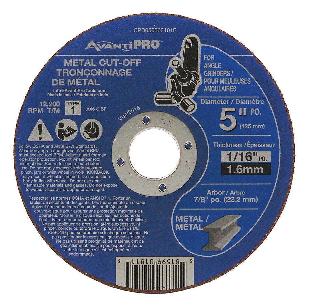 Metal Cut-Off Disc, type 1, 4 in. X 1/8 in.