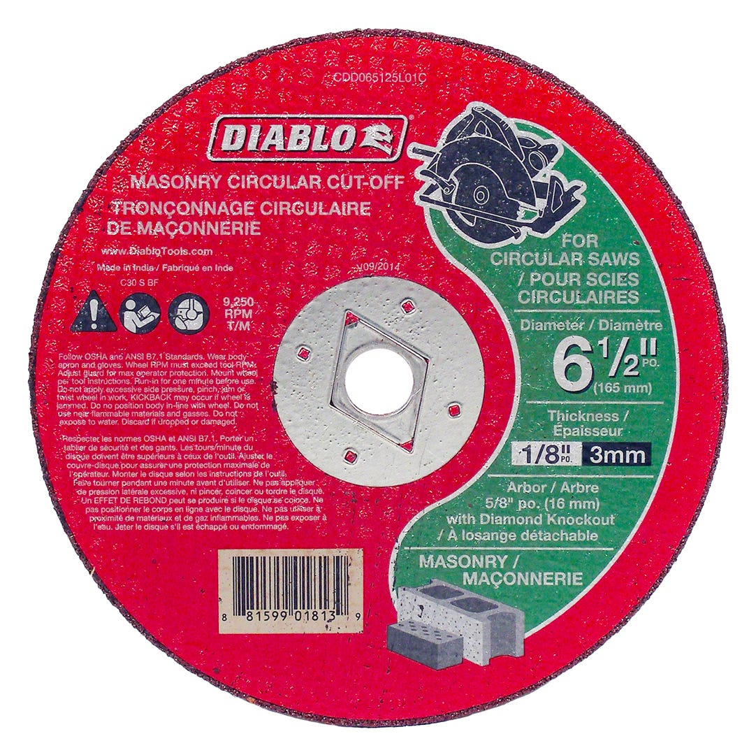 Masonry Cutting Disc, 6-1/2 in.