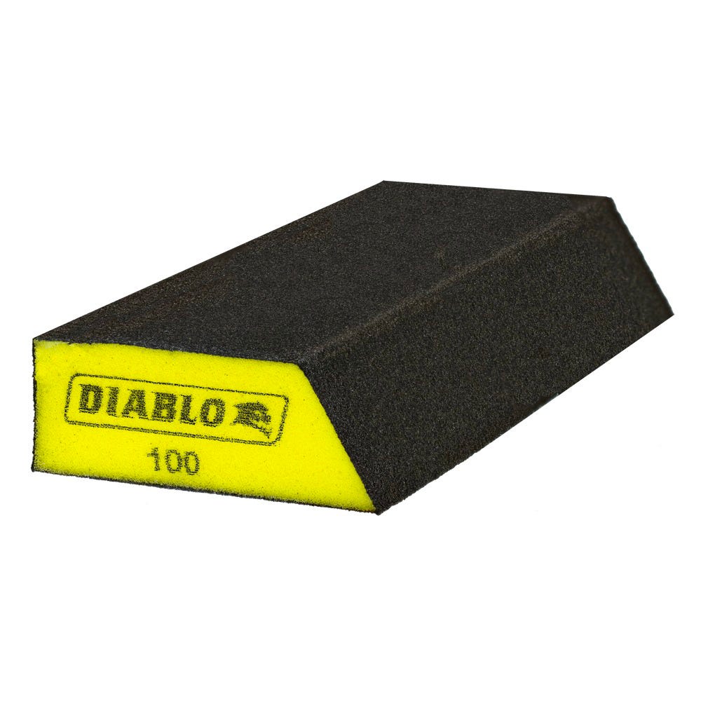 Extended Corner Contact Sanding Sponge, grit 100, 3/Pack