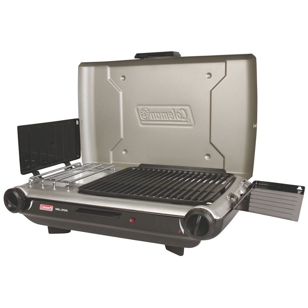 COLEMAN Tabletop Propane Gas Camping 2-in-1 Grill/Stove, 2-Burner