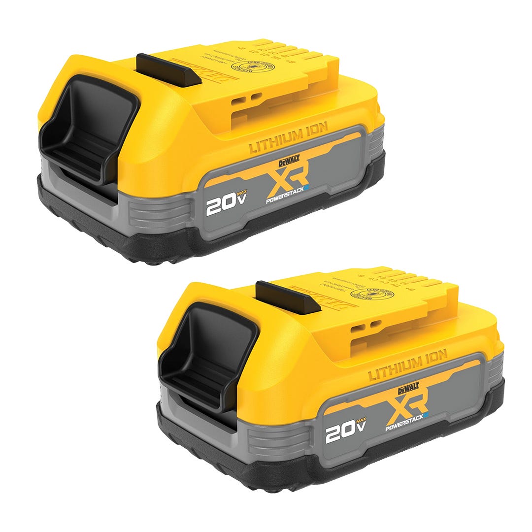 DEWALT 20 V MAX POWERSTACK Compact Battery, 2/Pack