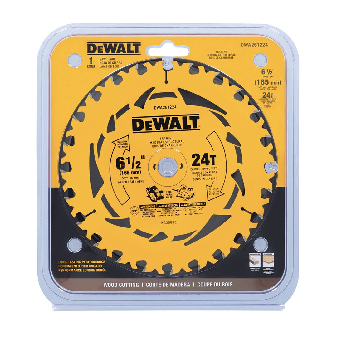 DEWALT Circular Saw Blade, 24 Teeth, 6-1/2 in.