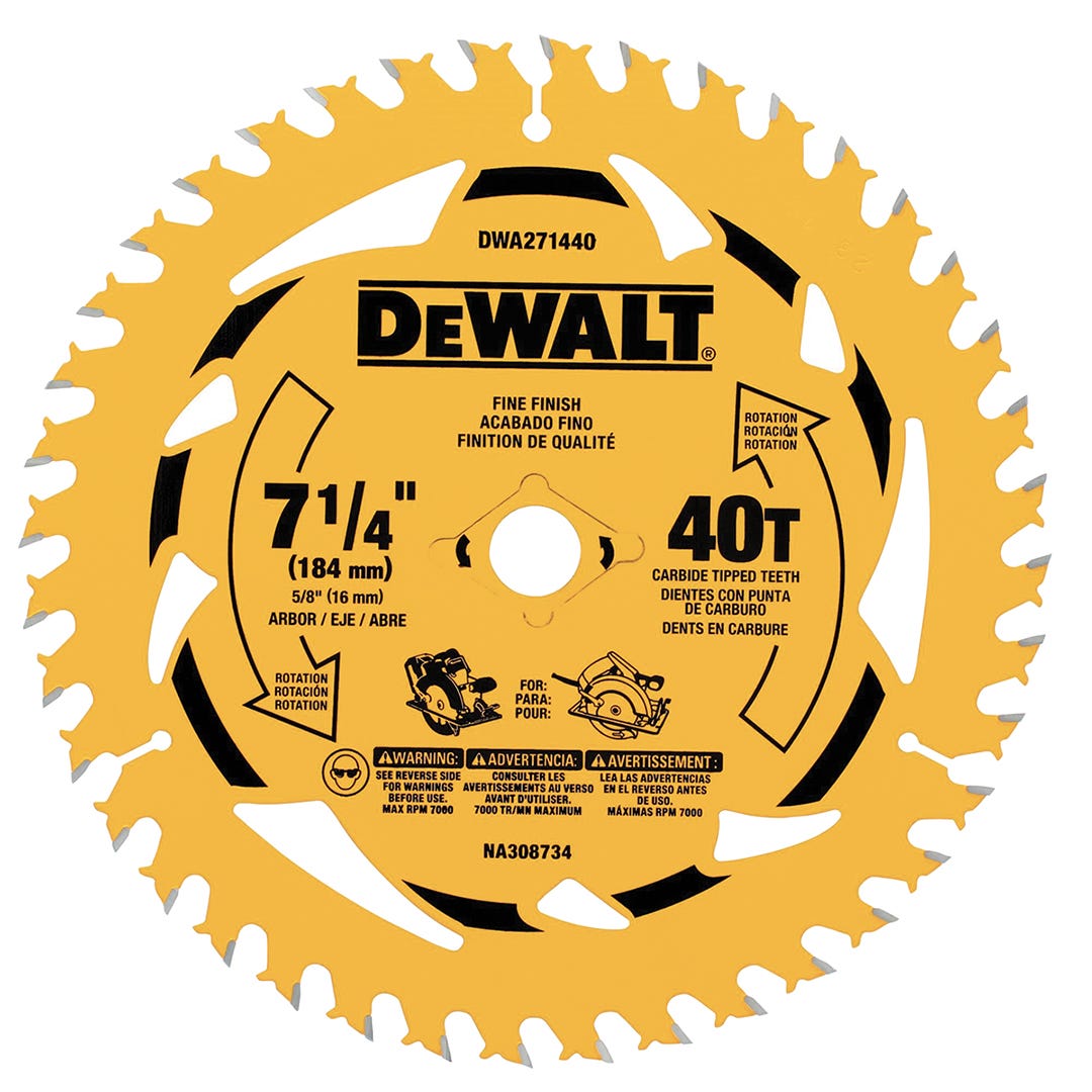 DEWALT Circular Saw Blade, 40 Teeth, 7-1/4 in.
