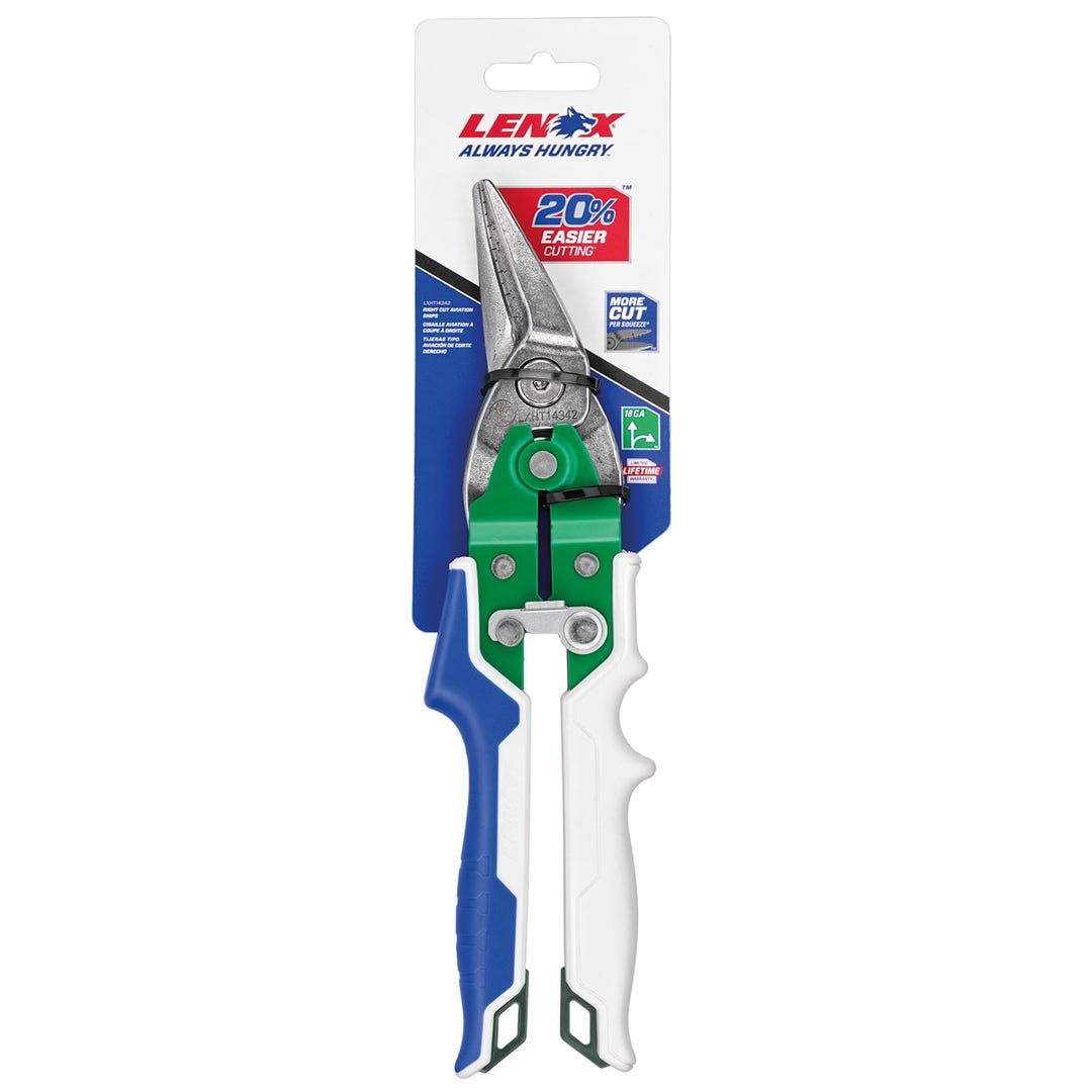 Right Cut Aviation Snips, White and blue