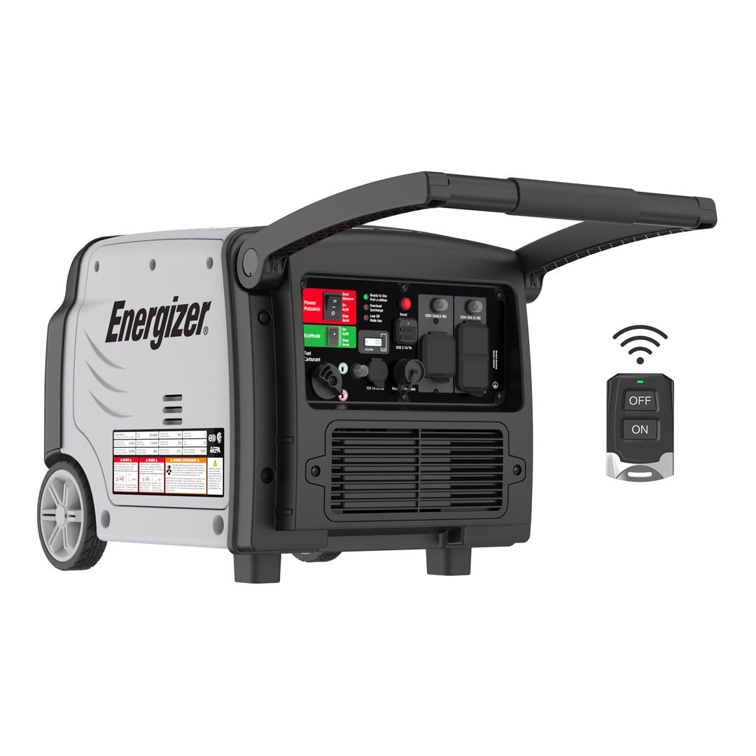 Portable Inverter Generator EZV3500 with Remote Start, Gasoline, 3,500 W