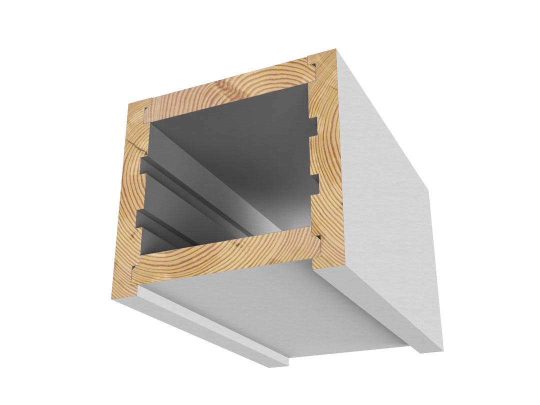 Faux Beam Kit, 5-1/2 in. X 6 in. X 8 ft., White Primed