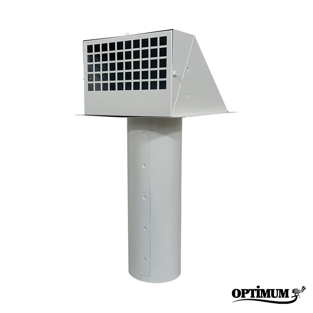 Wall Vent, 4 in Pipe, White