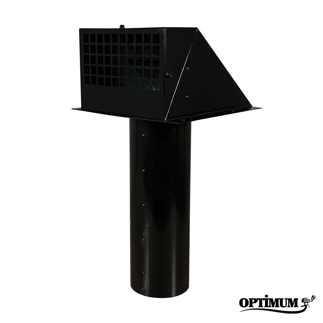 Wall Vent, 4 in Pipe, Black