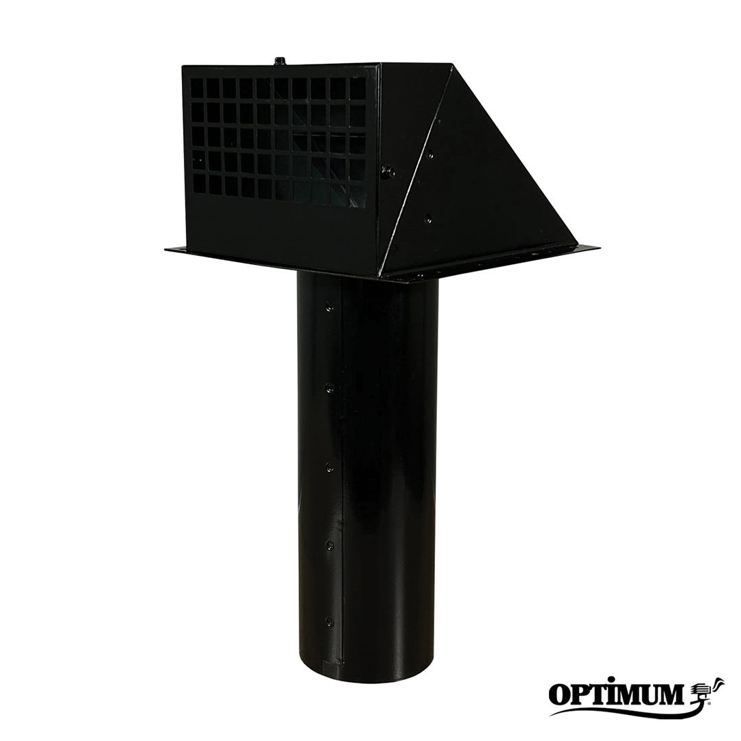Wall Vent, 5 in Pipe, Black