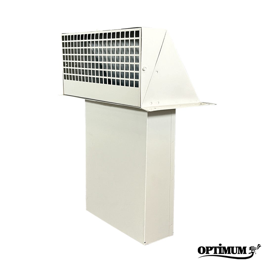 Rectangular Wall Vent, 3-1/4 in x 10 in. Pipe, White