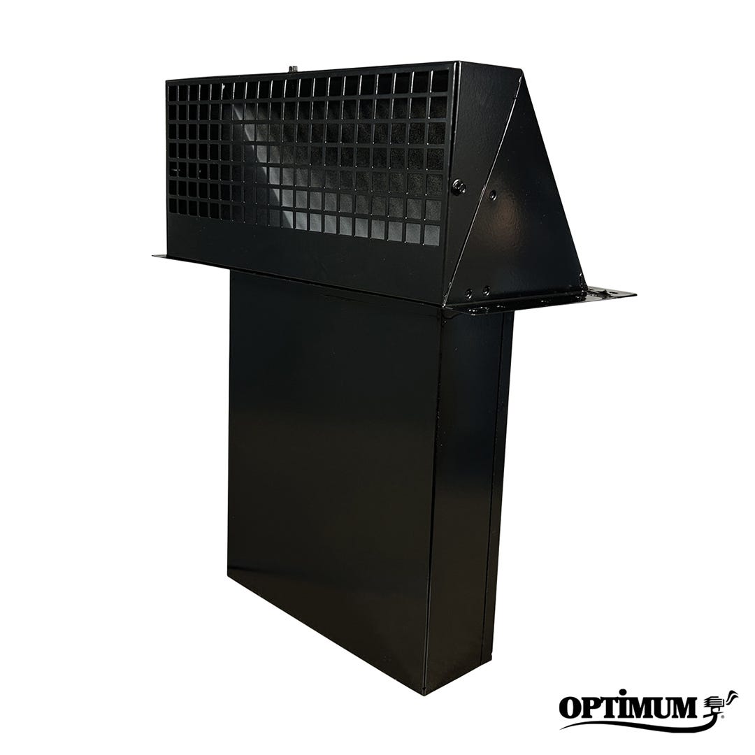 Rectangular Wall Vent, 3-1/4 in. x 10 in. Pipe, Black