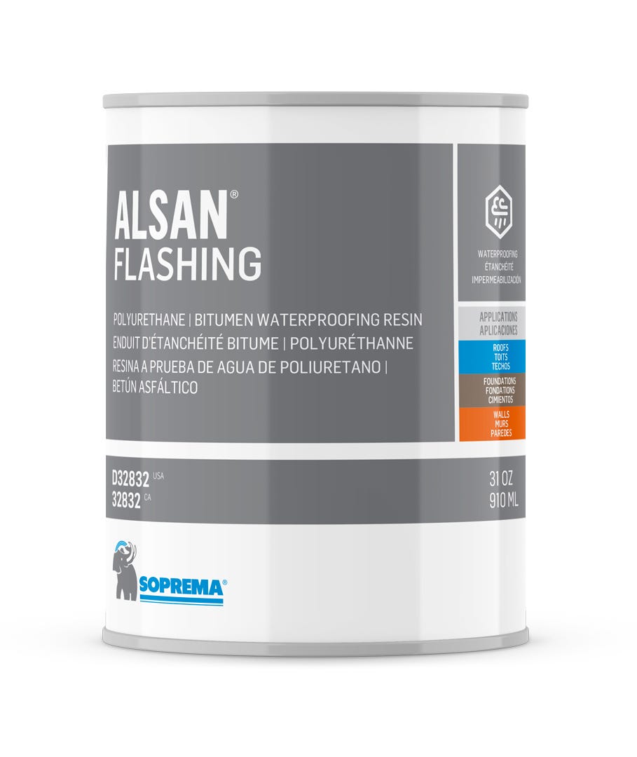 ALSAN FLASHING Liquid Waterproofing Coating, Brown, 910 ml