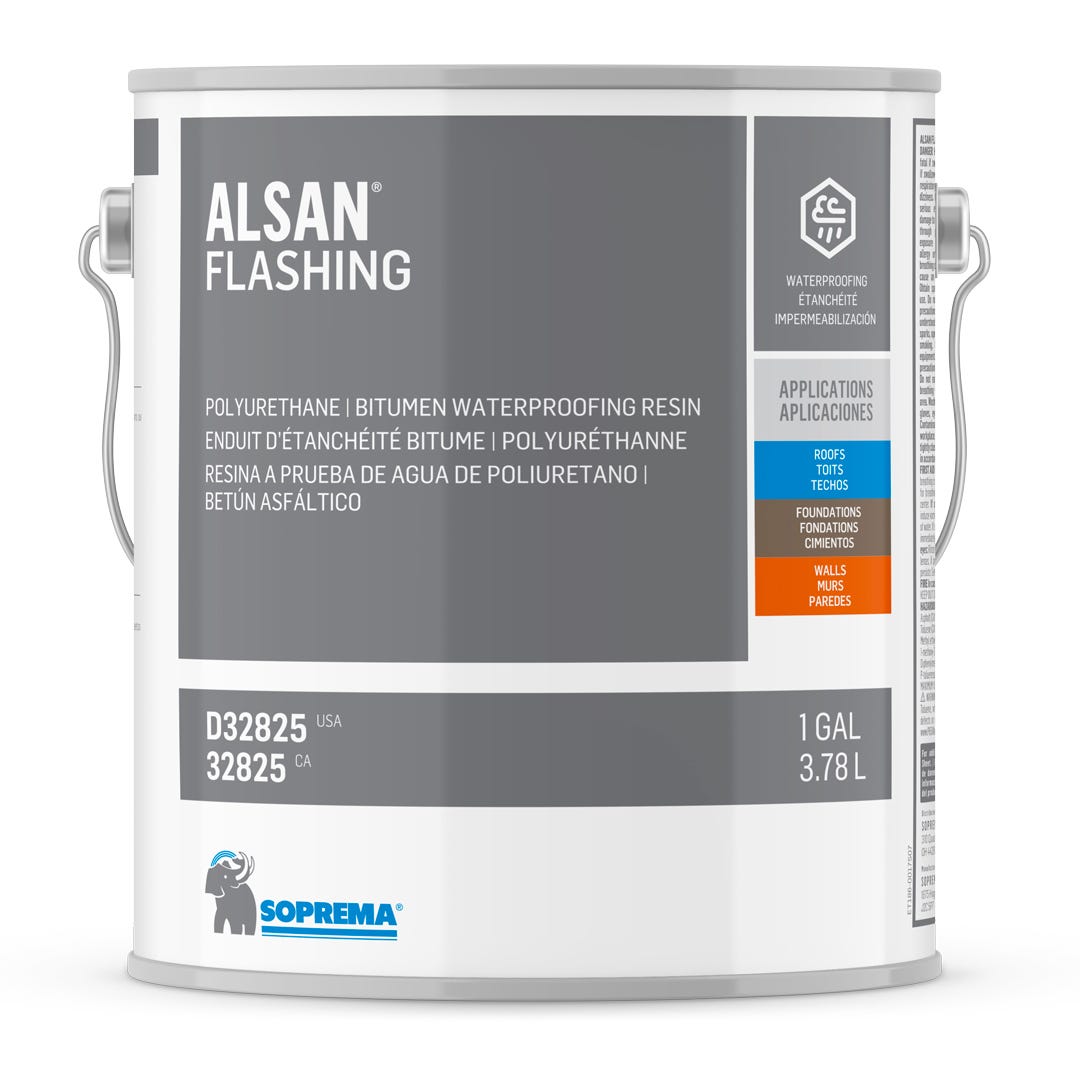 ALSAN FLASHING Liquid Waterproofing Coating, Brown, 3.78 L
