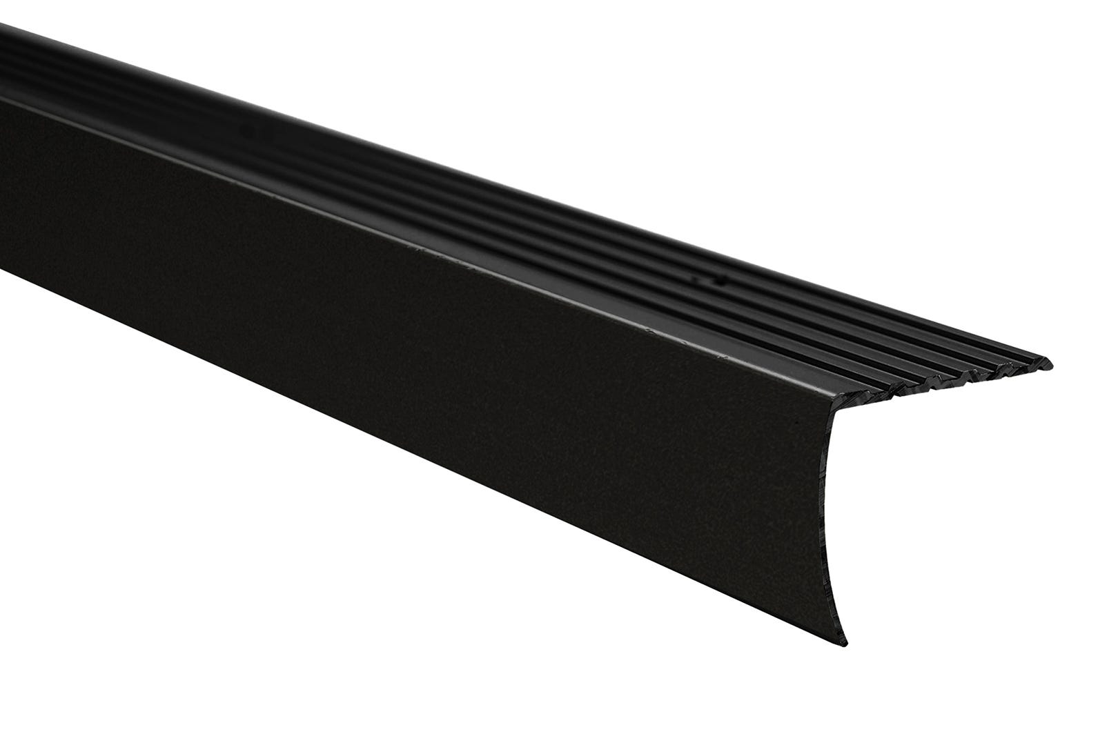 SHUR-TRIM Stair Edging, 1-1/8 in. x 6 ft., Matte Black