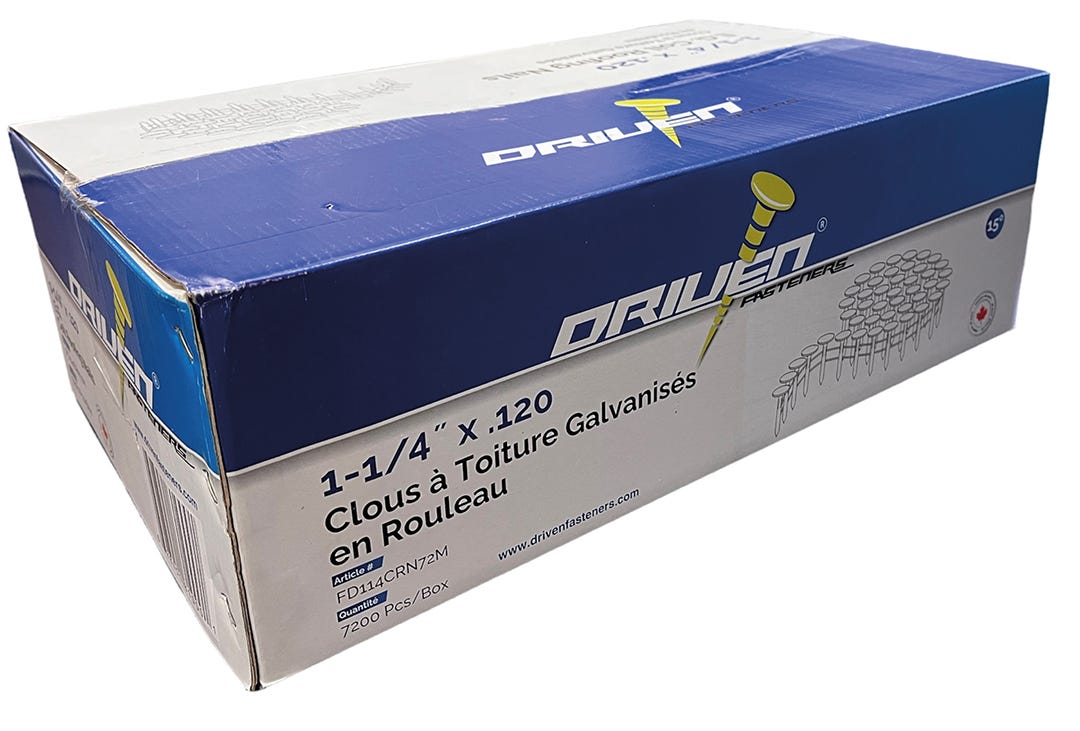 Coil Roofing Nails, 1-1/4 in., 7200/box