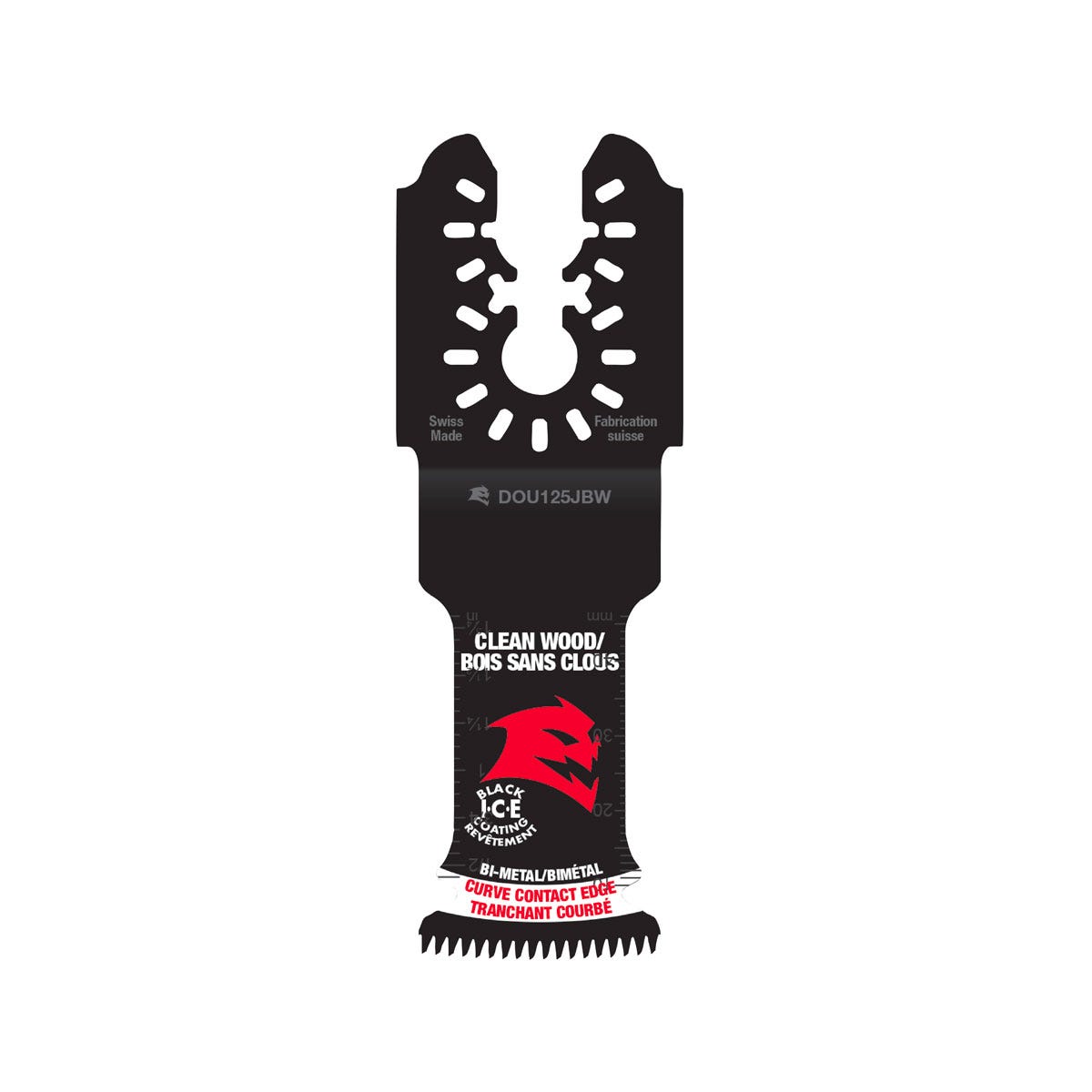 1-1/4-in. Universal Fit Bi-metal Oscillating Blade for Clean Wood 3.75-in. X 6.5-in. X 0.5-in., Black & Red