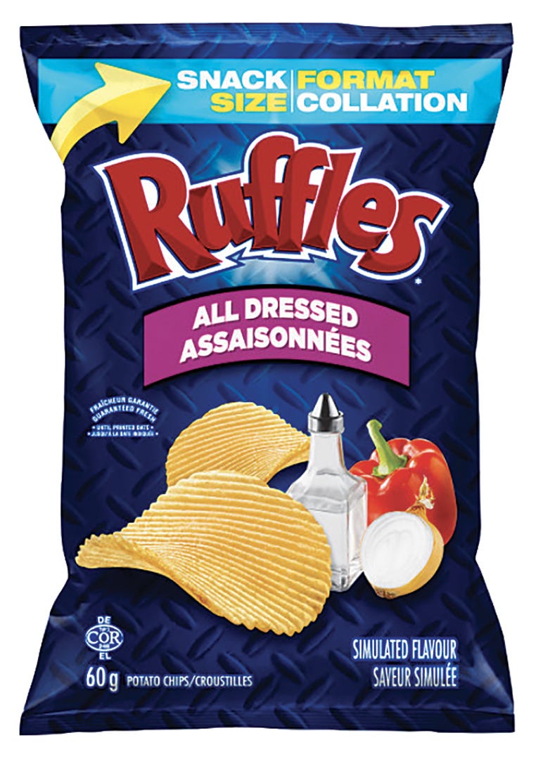 RUFFLES All Dressed Chips, 60 g