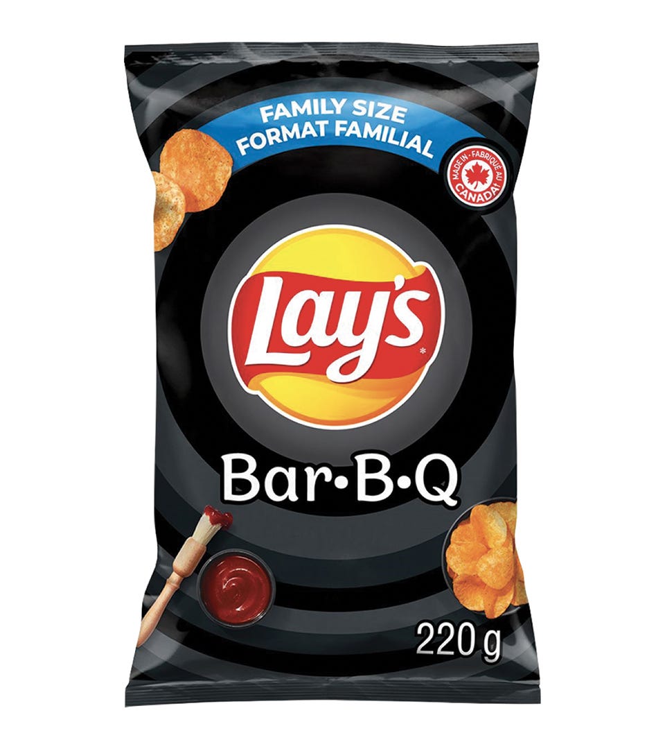 LAY'S Bar-B-Q Flavored Chips, 220 g