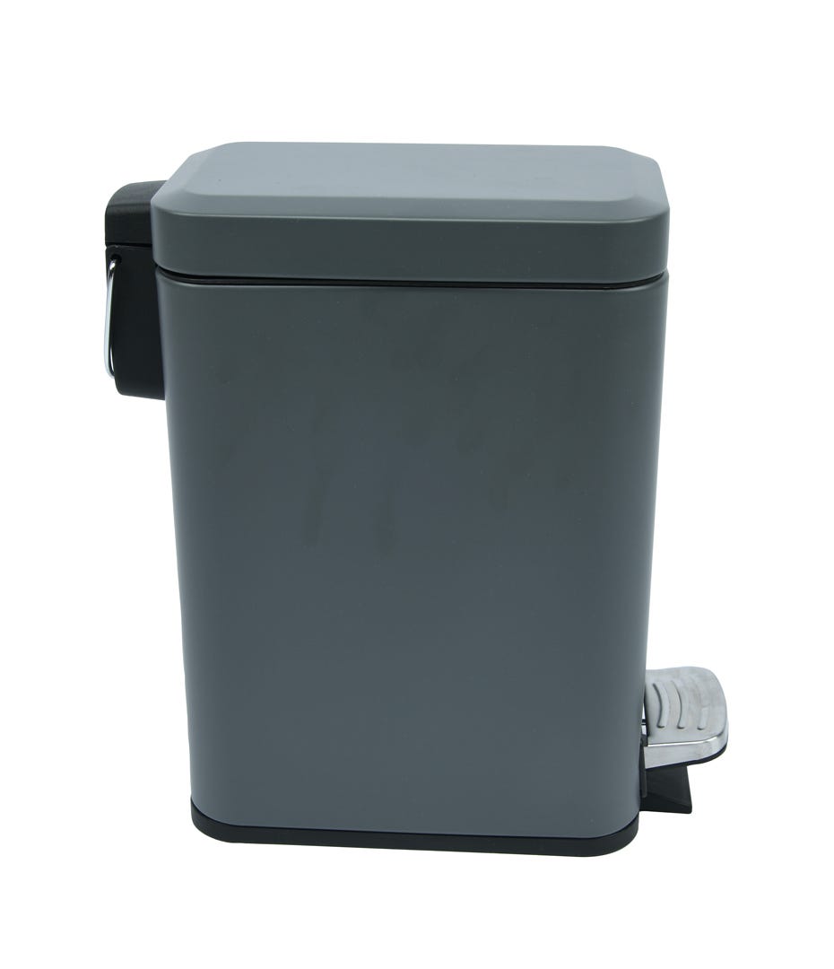 Rectangle Stainless Steel Waste Bins with Pedal, Blue, 5 L