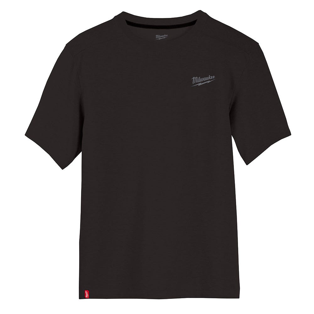 Work T-shirt MILWAUKEE, Short Sleeve, Black, XL