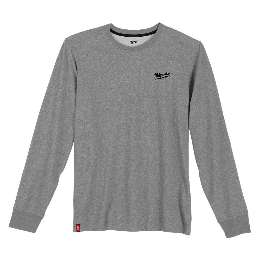 Work T-shirt MILWAUKEE, Long Sleeve, Grey, M