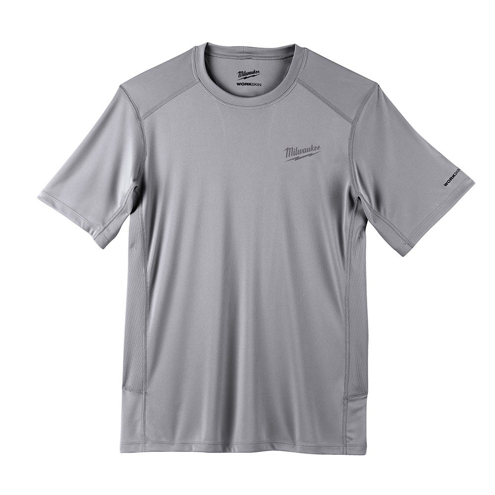 Performance Shirt MILWAUKEE, Short Sleeve, Grey, M