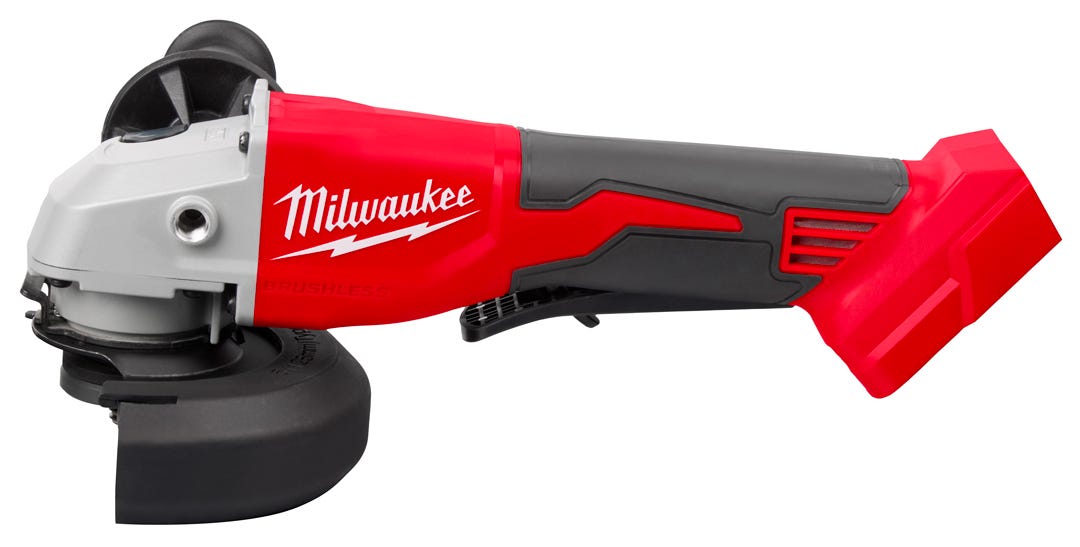 MILWAUKEE M18 Brushless Grinder, paddle switch, 4-1/2 in./5 in.