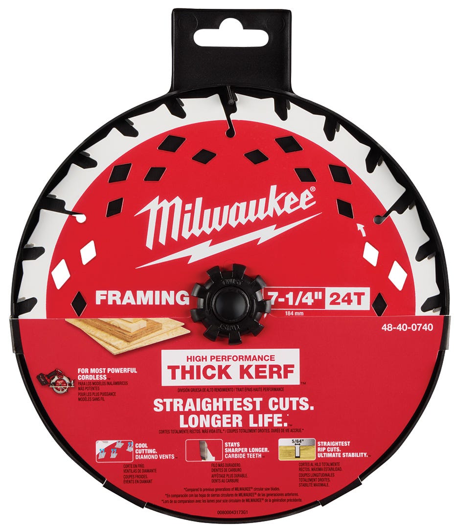 Circular Saw Blade, Thick Kerf, 7 1/4 in.